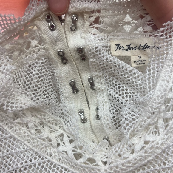 FOR LOVE & LEMONS Lace Crochet Long Sleeve Top - Picture 8 of 10